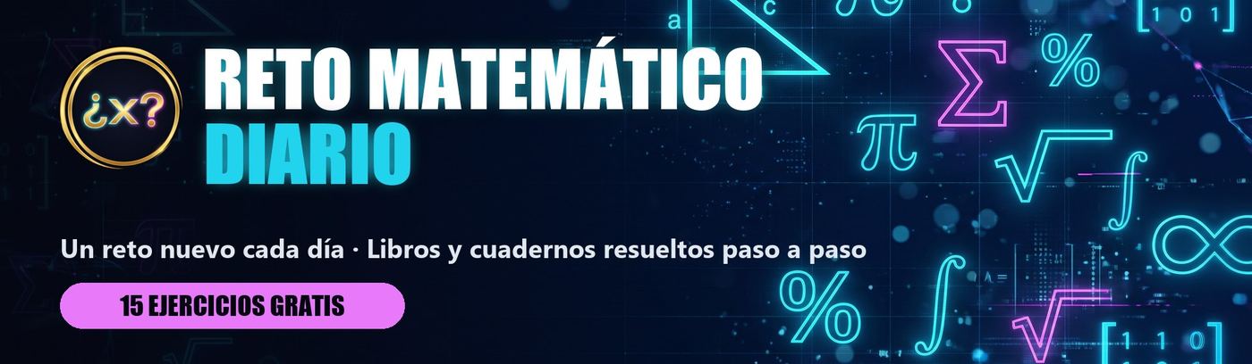 Reto Matemático Diario: un reto nuevo cada día, libros y cuadernos resueltos paso a paso